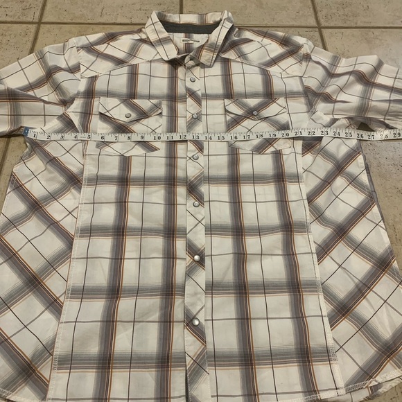 Distillery Men's XXL Plaid Western Snap Button Shirt - Picture 3 of 8